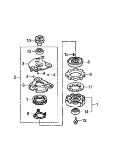 Blade Holder Diagram and Parts List for GCV190-LABHH  Honda Engine