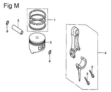 Fig-13 Diagram and Parts List for GX100U Type QAD Honda Engine
