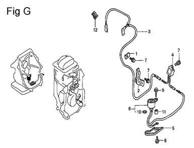Fig-7 Diagram and Parts List for GC135 Type PXC Honda Engine