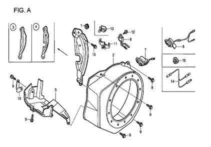Fig-1 Diagram and Parts List for GX120T1 Type TX2 Honda Engine