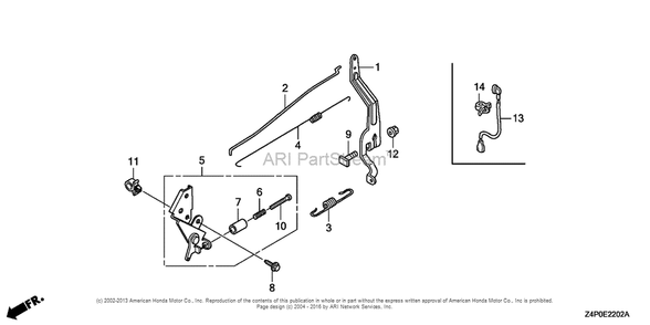 Control (3) Diagram and Parts List for GXV160UH2 (typeN1AB)(GJABH-1000001) Honda Engine