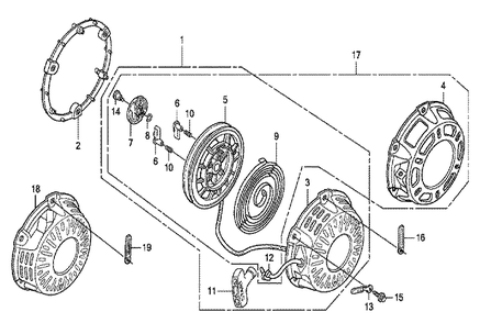 Fig-0 Diagram and Parts List for GX200 Type SDB2 Honda Engine