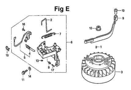 Fig-5 Diagram and Parts List for GXV160UA1 Type A12 Honda Engine