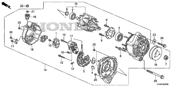 Part Location Diagram of 31118-PT0-003 Honda Bush, Insulation