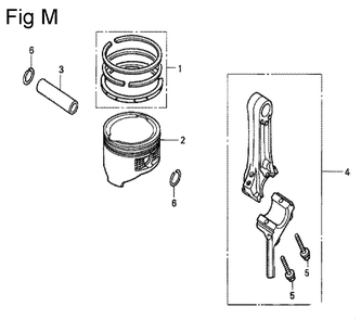 Fig-13 Diagram and Parts List for GC135 Type VXA Honda Engine
