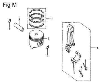 Fig-13 Diagram and Parts List for GX100U Type QBE Honda Engine