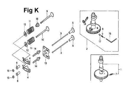 Fig-11 Diagram and Parts List for GXV140 Type A2 Honda Engine