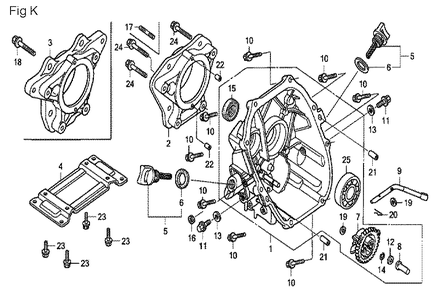 Fig-11 Diagram and Parts List for GX100U Type QA2 Honda Engine