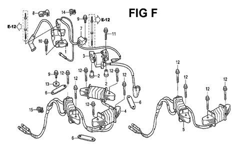 Fig-4 Diagram and Parts List for GXV530 E3-1070150 Honda Engine