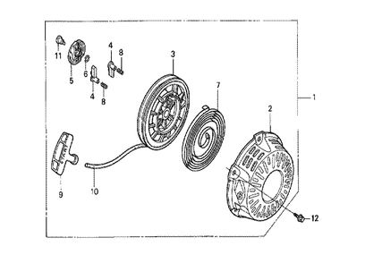Fig-0 Diagram and Parts List for GX120K1 (HT2)(43-9099999) Honda Engine