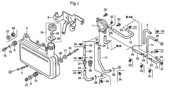Fig-10 Diagram and Parts List for GC160A Type QHA Honda Engine