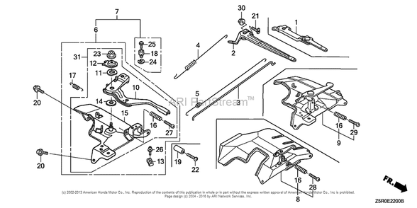 Control Diagram and Parts List for GX390U2 (typeSM32)(GCBHK-1000001) Honda Engine