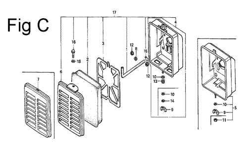 Fig-3 Diagram and Parts List for G100 Type MR Honda Engine