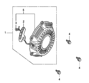 Fig-0 Diagram and Parts List for GX100U Type QE Honda Engine