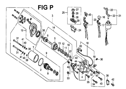 Fig-19 Diagram and Parts List for GX160K1 Type H1 Honda Engine