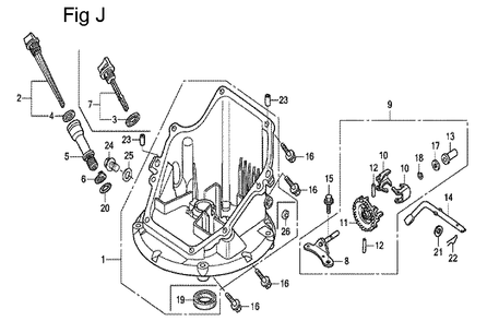 Fig-10 Diagram and Parts List for GCV160A Type A3A Honda Engine