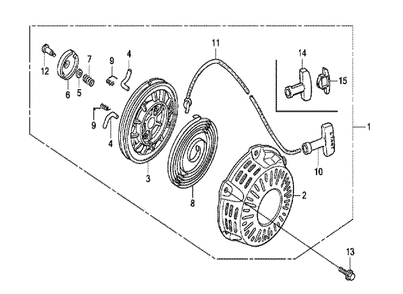 Fig-0 Diagram and Parts List for GX120UT1 Type HX2 Honda Engine