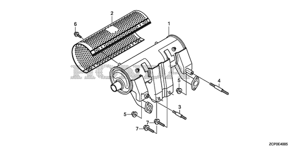 Other Parts (Muffler) (High-R.) Diagram and Parts List for GX630RHX (Type QDX2)(GCAMH-2000001-9999999) Honda Engine