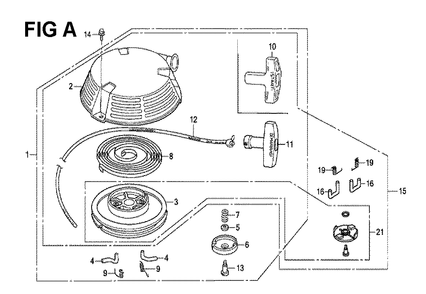 Fig-13 Diagram and Parts List for GXV160H2 Type N5 Honda Engine