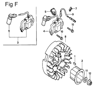 Fig-6 Diagram and Parts List for GX100U Type VEG Honda Engine