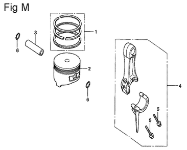 Fig-13 Diagram and Parts List for GX100U Type QA2 Honda Engine