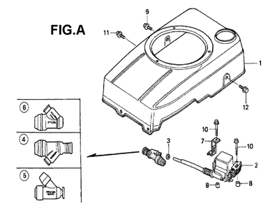 Fig-8 Diagram and Parts List for GXV120 Type SFSK Honda Engine