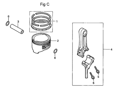 Fig-3 Diagram and Parts List for GC160A Type QHA Honda Engine
