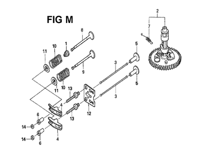 Fig-4 Diagram and Parts List for GXV160H2 Type N1 Honda Engine