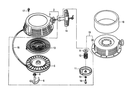Fig-0 Diagram and Parts List for GXV340 Type DAE Honda Engine