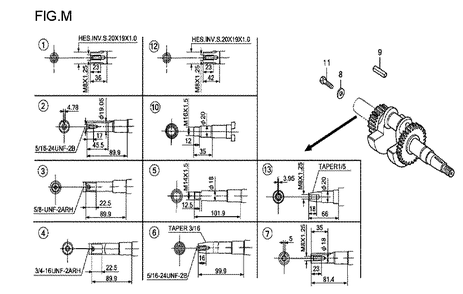 Fig-13 Diagram and Parts List for GX120T1 Type SD16 Honda Engine