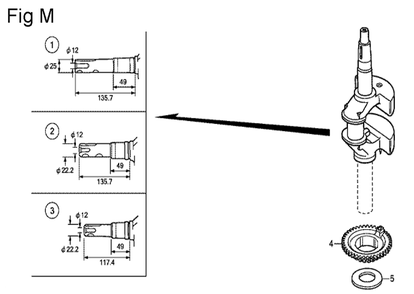 Fig-13 Diagram and Parts List for GSV190A Type N1G7 Honda Engine