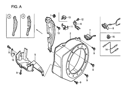 Fig-1 Diagram and Parts List for GX120T1 Type QX Honda Engine