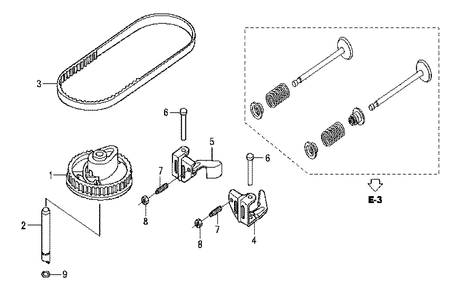 Fig-0 Diagram and Parts List for GCV160LA Type E1A2 Honda Engine