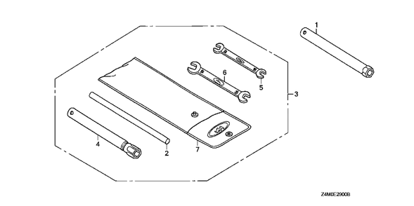 Tool Diagram and Parts List for GX160UT2 (Type  SHCC/A)(GCBPT-1000001 - 9999999) Honda Engine
