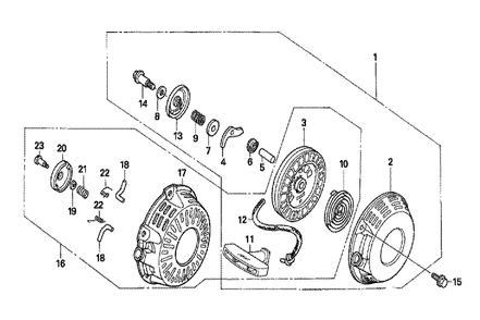 Fig-0 Diagram and Parts List for GX120T1 Type QX Honda Engine