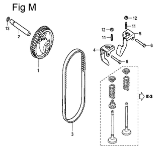 Fig-13 Diagram and Parts List for GC135 Type QHE Honda Engine