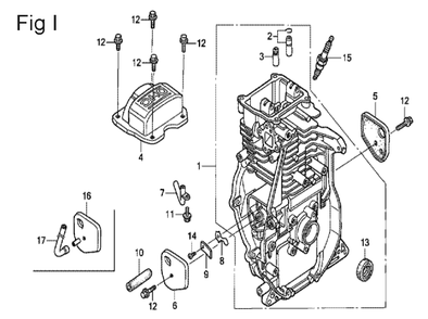Fig-9 Diagram and Parts List for GX100U Type QBE Honda Engine
