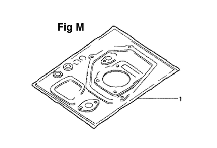 Fig-7 Diagram and Parts List for GXV140 Type N1S Honda Engine