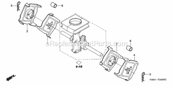 Rotary Tine Diagram and Parts List for FG100 Type AVIN# FZCV-6000001 to FZCV-9999999 Honda Tiller
