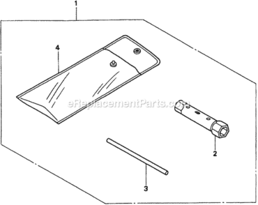 Tools Diagram and Parts List for FG100 Type AVIN# FZCV-6000001 to FZCV-9999999 Honda Tiller