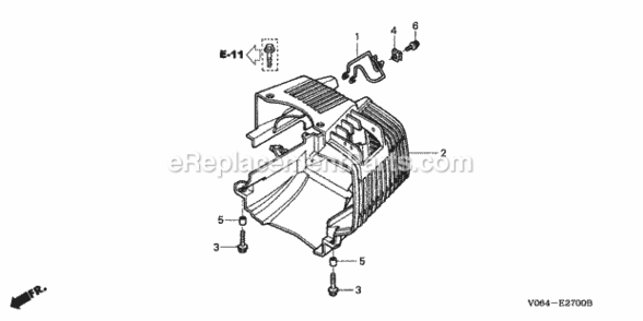 Cover Diagram and Parts List for FG100 Type AVIN# FZCV-6000001 to FZCV-9999999 Honda Tiller