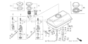 Part Location Diagram of 17620-Z0T-315 Honda Cap-fuel Filler