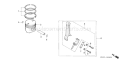 Part Location Diagram of 13012-ZC0-003 Honda Ring Set-Piston-Os 0.50