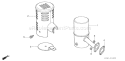 Part Location Diagram of 18381-878-306 Honda Gasket-Muffler
