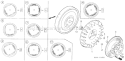 Part Location Diagram of 28451-890-010 Honda Pulley-Starter