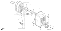 Part Location Diagram of 18310-Z0Y-010 Honda Muffler