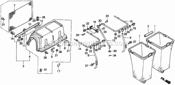 Part Location Diagram of 82119-751-800 Honda Post, R. Support