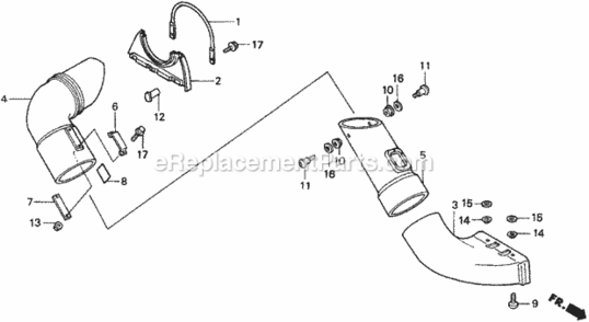 Part Location Diagram of 82311-750-920 Honda Chute (Lower)