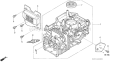 Part Location Diagram of 12000-Z8D-N30 Honda Cylinder Assembly