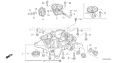 Part Location Diagram of 15100-Z0A-801 Honda Pump Assembly.- Oil